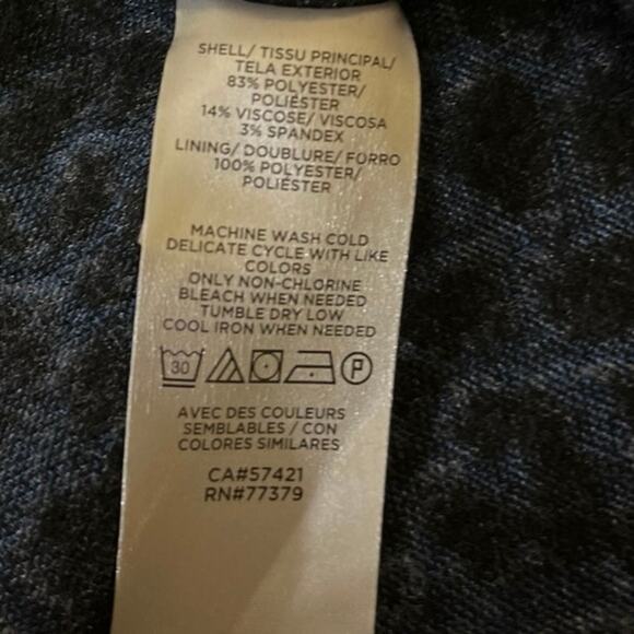 Ann Taylor Blue Geometric Print Short Sleeve Career Mini Sheath A-line Dress 4 - Picture 6 of 6